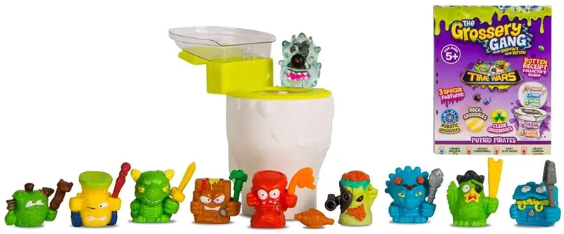 Grossery Gang Time Wars Series 5 Playset – 4-Pack + Launcher Assortment 1
