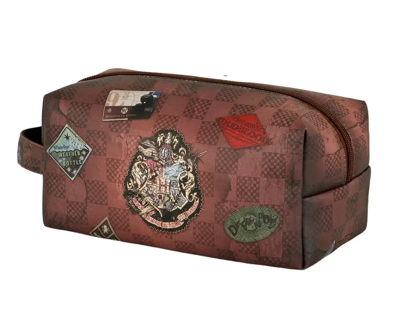 Harry Potter Brown Brick-Toiletry Bag – Hogwarts-Inspired Organizer 1
