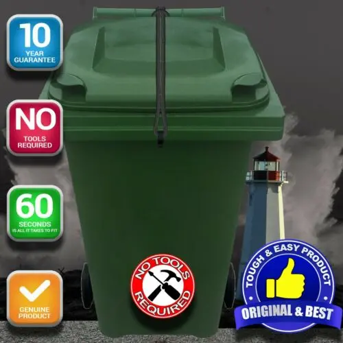 Heavy-Duty Wheelie Bin Lid Strap Lock – All-Weather Secure Fit 1