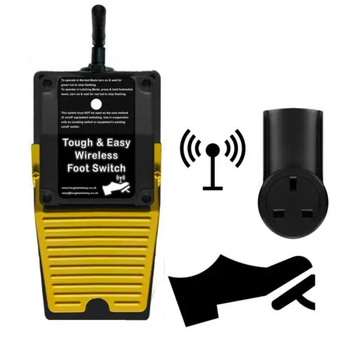 Heavy-Duty Wireless Mains Foot Switch For Power Tools Like Grinders And Drills 1