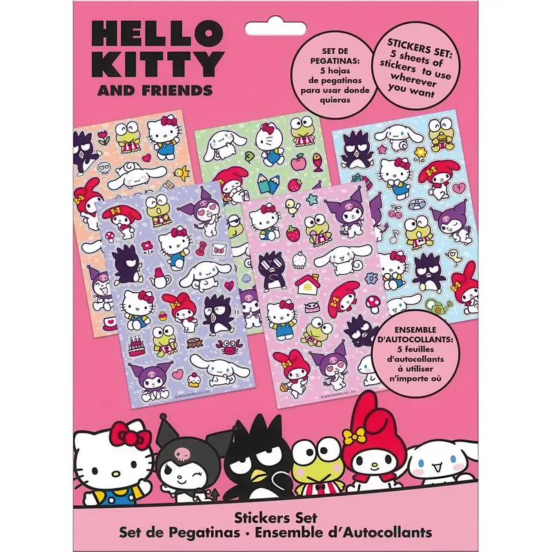 Hello Kitty Friends Sticker Collection – Adorable Themed Decal Pack 1