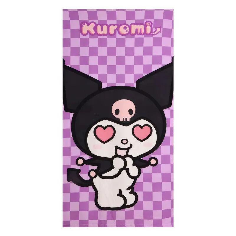 Hello Kitty & Kuromi Dual-Character Microfiber Beach Towel – 70X140Cm Stylish Design 1