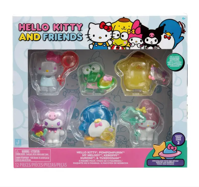 Hello Kitty Mini Figurines – 5Cm Assorted Pack Of 6 1