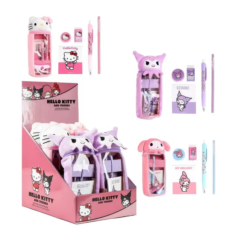 Hello Kitty Plush Pencil Case – Cute School Accessory, Assorted Designs 1