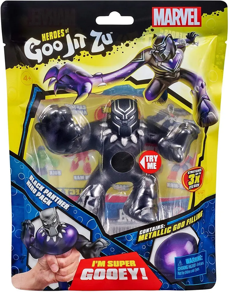 Heroes Of Goo Jit Zu Marvel Black Panther – Squishy Superhero Figure (41099) 1