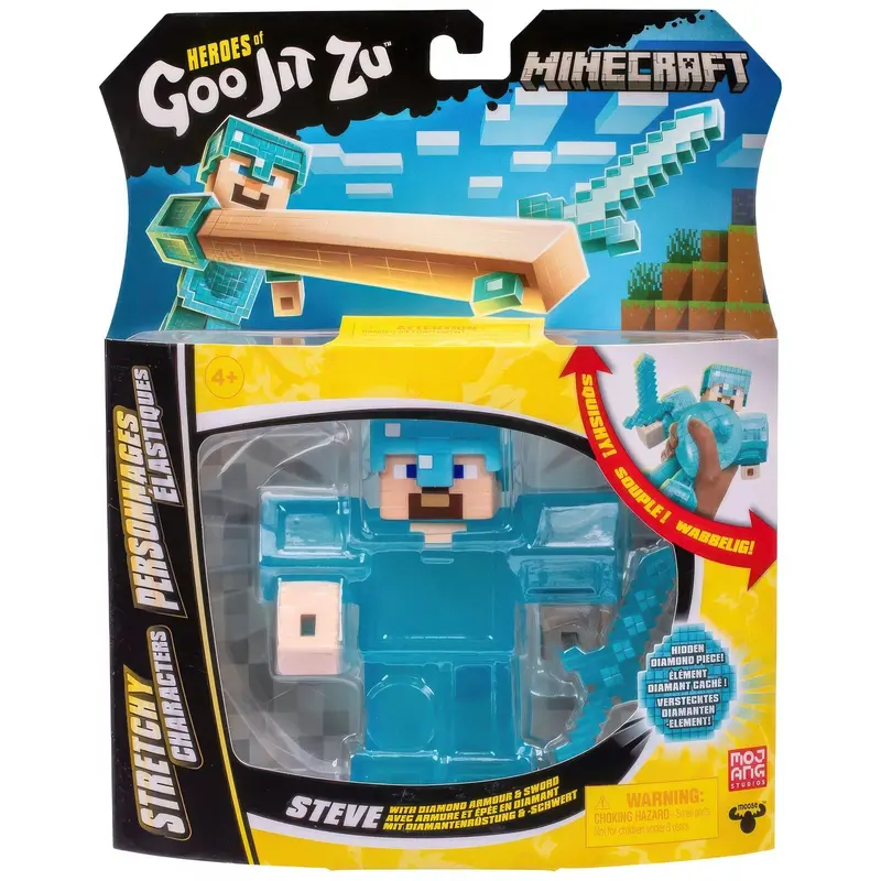 Heroes Of Goo Jit Zu Minecraft Steve Figure With Armor & Sword 1