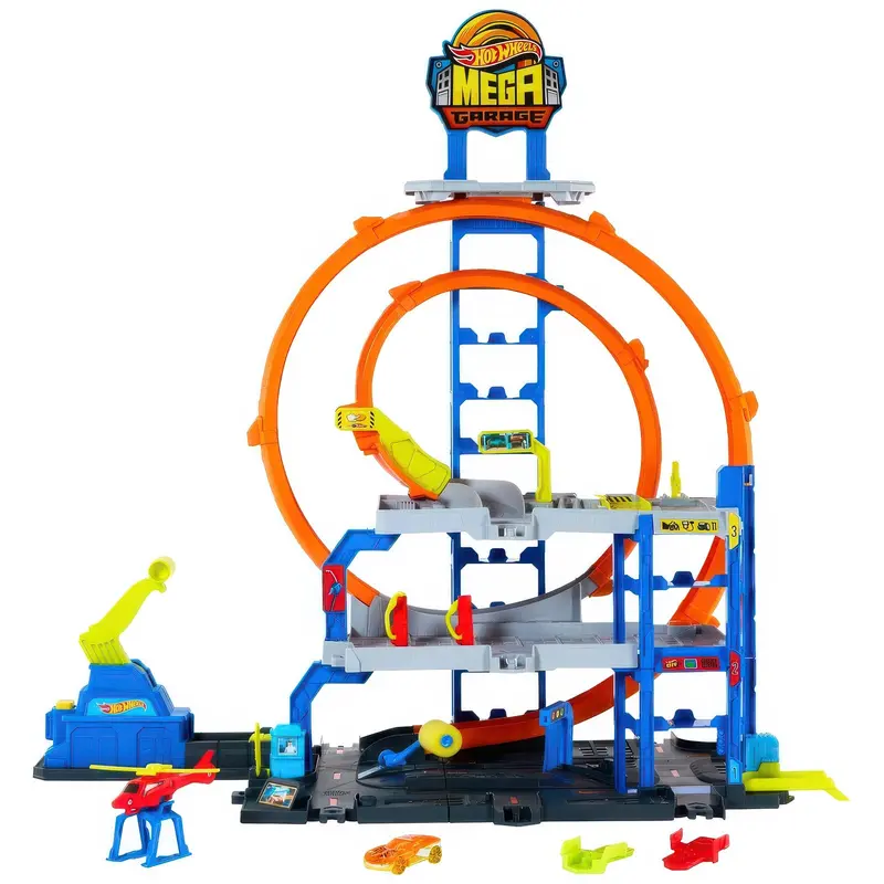 Hot Wheels City Mega Garage Loop Playset – Expandable Track & Action System 1