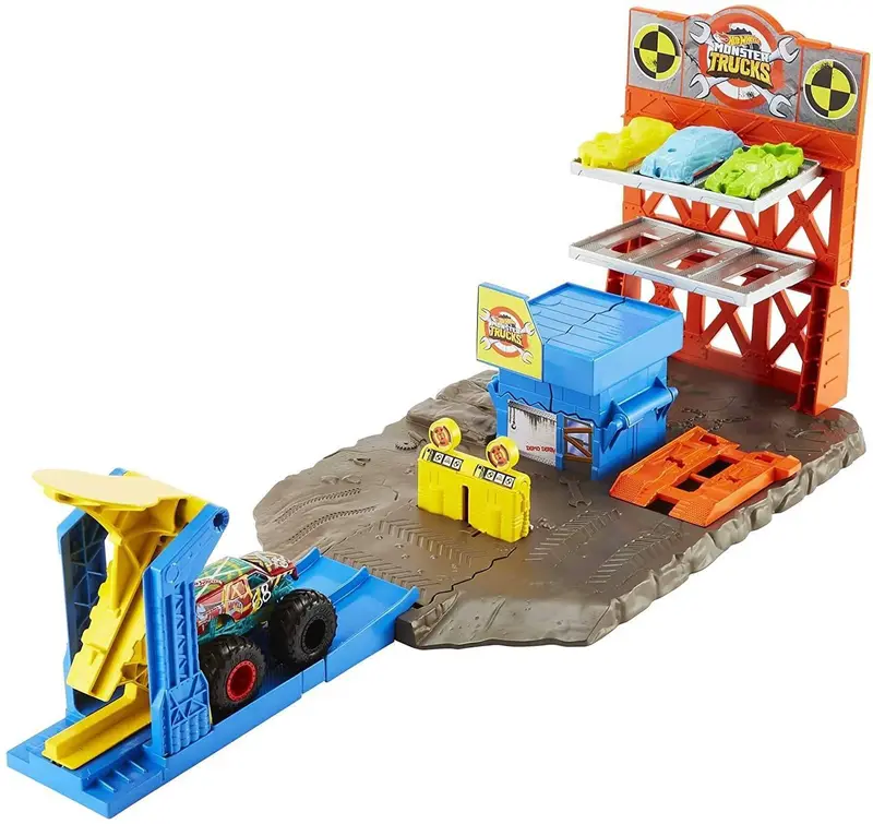 Hot Wheels Monster Trucks Blast Station Interactive Playset 1