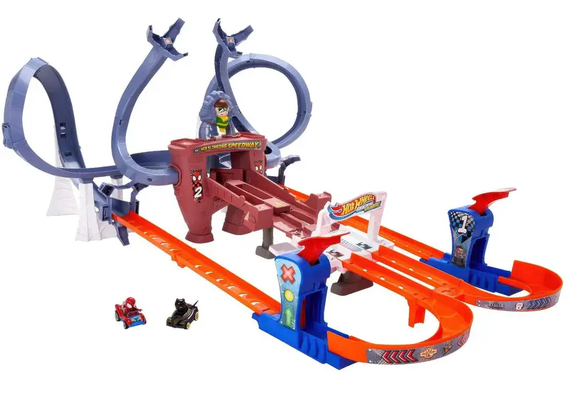 Hot Wheels Racerverse Spider-Man Web-Slinging Speedway Track 1