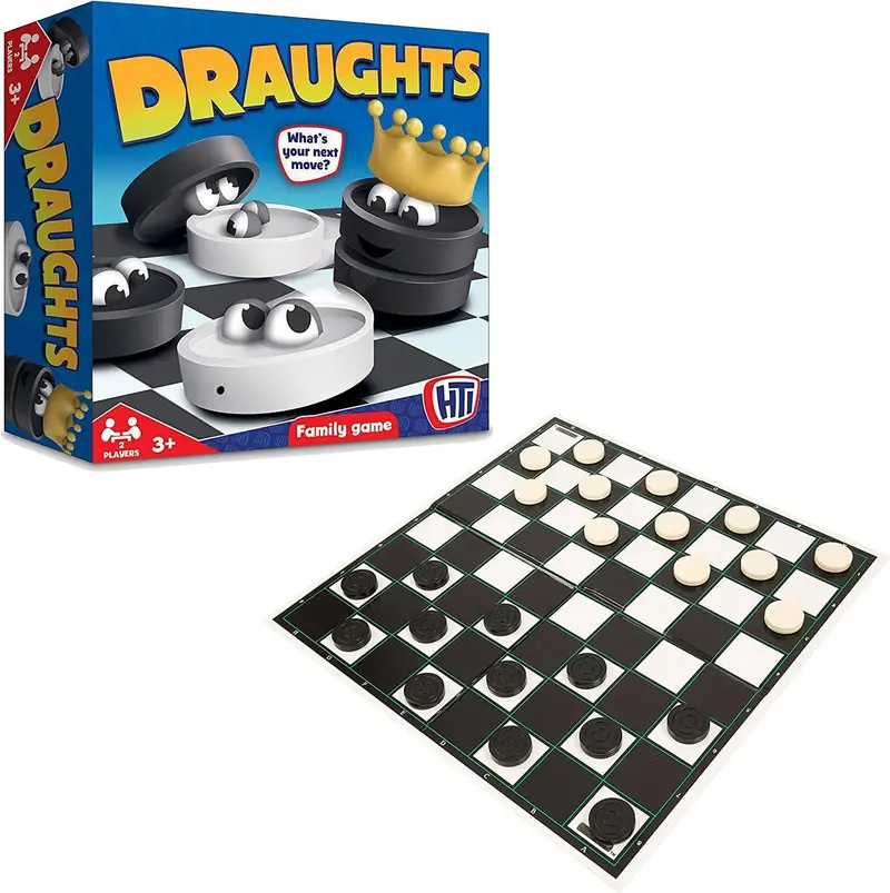 Hti Traditional Draughts Board Game – Classic Strategy Set 1
