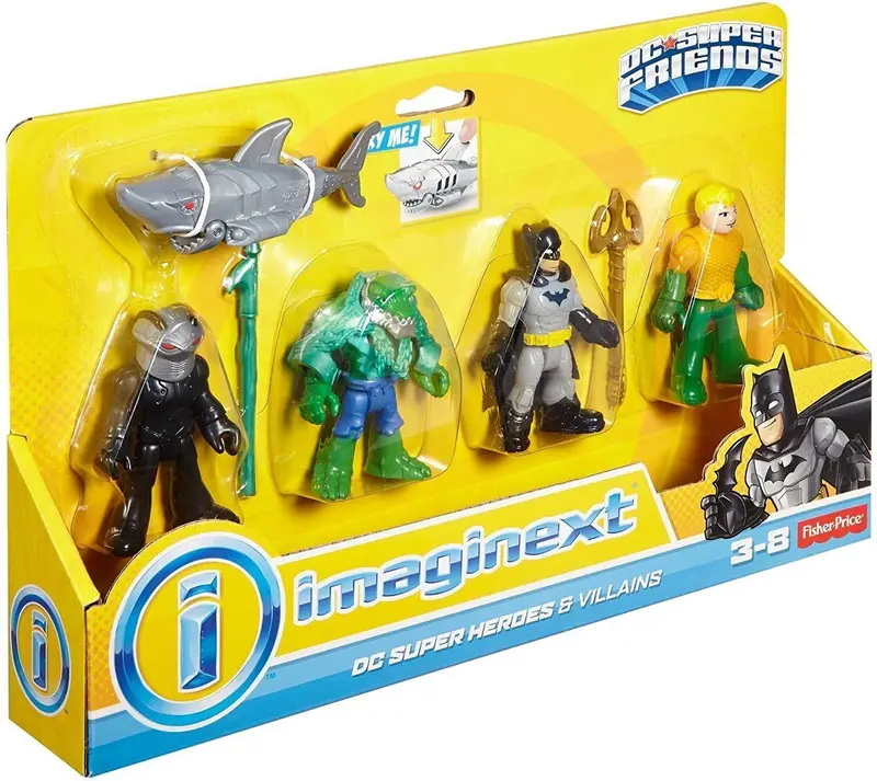 Imaginext Dc Super Friends Hero & Villain Pack – Batman, Aquaman & Assorted Action Figures 1