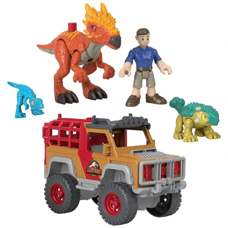 Imaginext Jurassic World Camp Cretaceous Playset With Vehicle And Dinosaur Figures 1