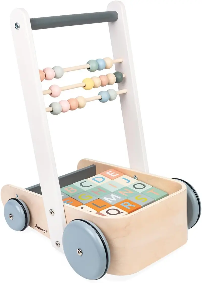 Janod Sweet Cocoon Abc Block Cart For Early Literacy 1