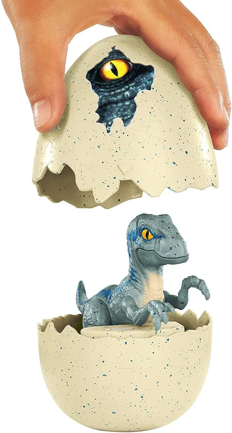 Jurassic World Hatch 'N Play Velociraptor Blue – Interactive Dino Hatchling Set 1