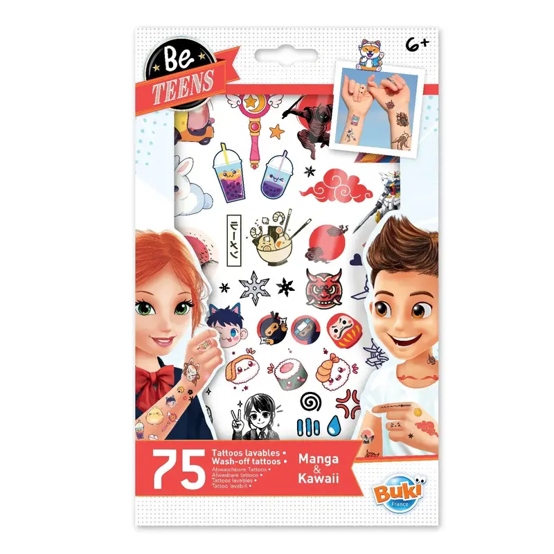 Kawaii Manga-Style Temporary Tattoos For Teens – 75 Distinctive Prints 1