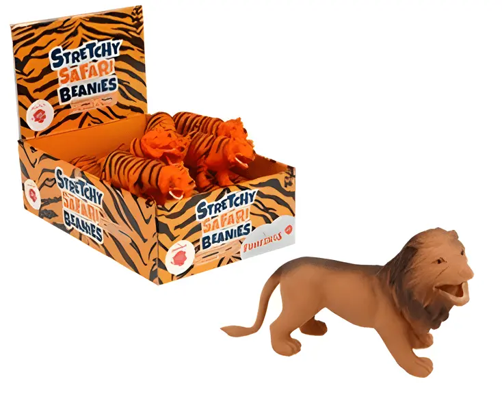 Keycraft Fumfings Stretchy Beanie Lion – 6-Inch Plush Figure 1