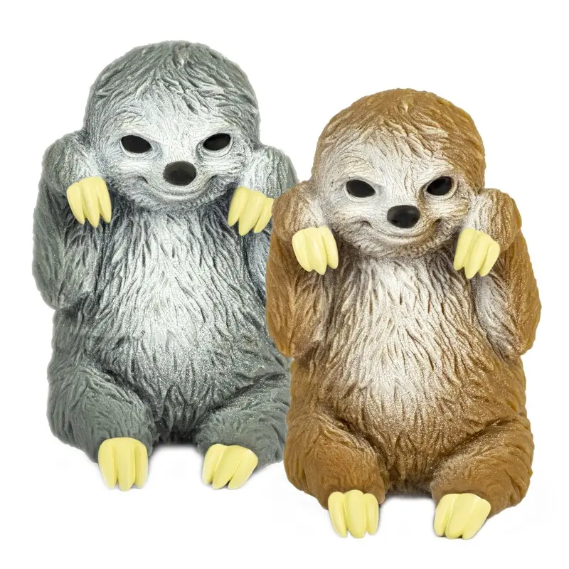 Keycraft Squidgy Sloth Plush – Soft Stretchy Animal Toy 1