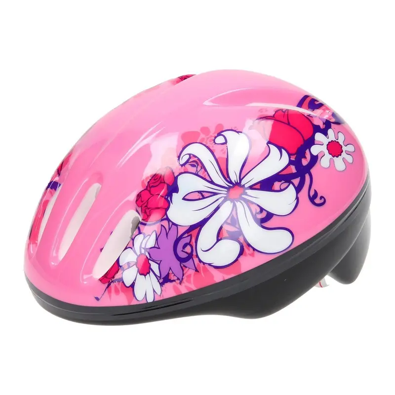 Kids' Bicycle Helmet – Bloem White And Pink, Size 50–54 Cm 1