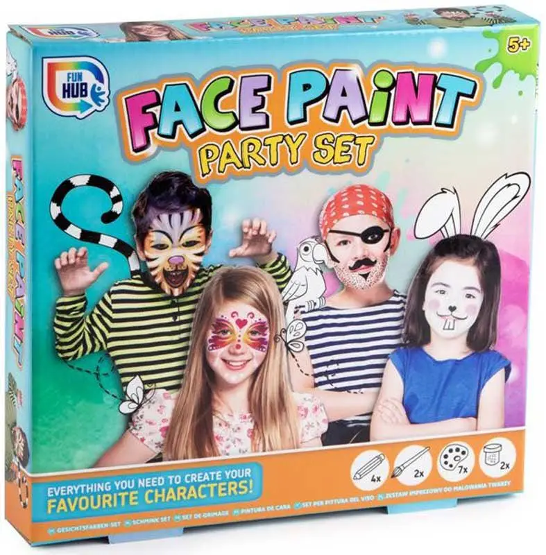Kids Face Painting Party Kit – Washable Paints & Brushes 1