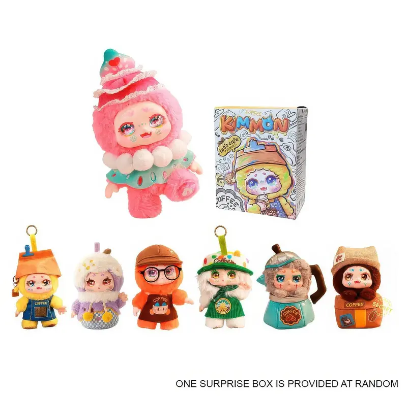 Kimmon Let’S Cafe Themed Surprise Doll Keychains – Cute Miniature Charm Set 1