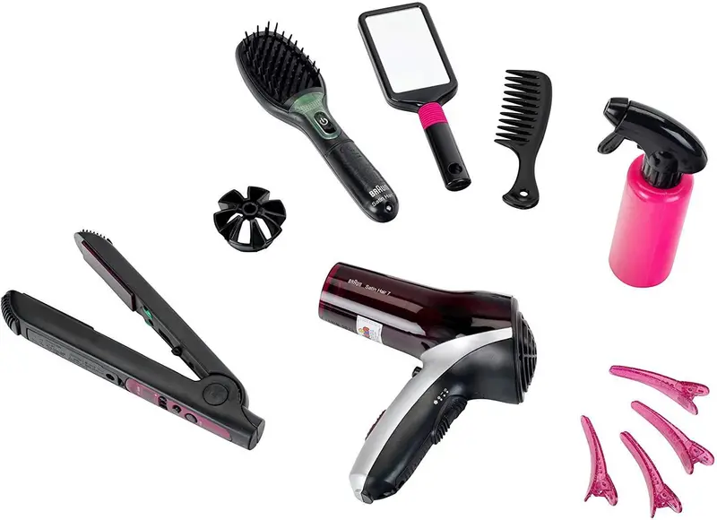 Klein Mega Hairstyling Playset – Includes Braun Satin Hair 7 Brush 1