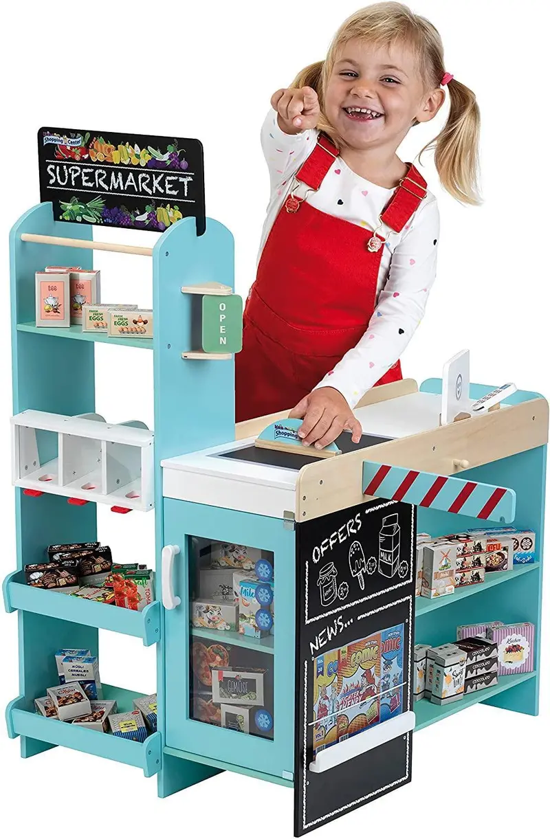 Klein Supermarket Play Centre – Modular Wooden Grocery Store Toy 1