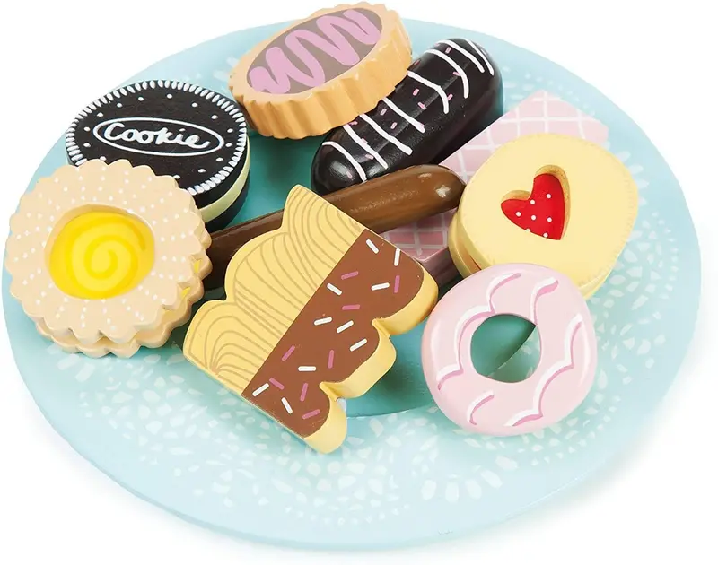 Le Toy Van Biscuit Pretend Play Set – Natural Wooden Snack Collection 1