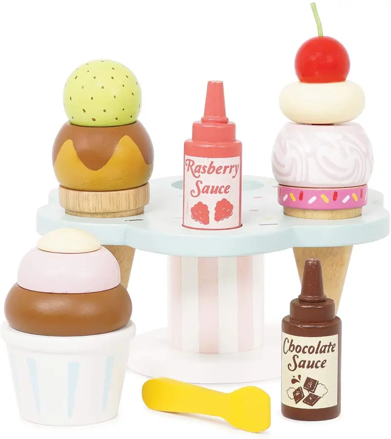 Le Toy Van Carlo'S Ice Cream Gelato Stand – Wooden Pretend Play Counter 1