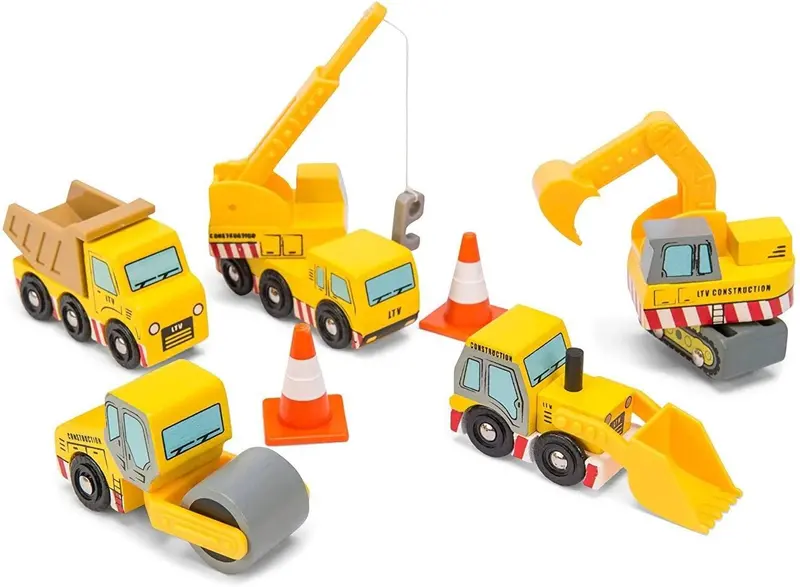 Le Toy Van Cars & Construction Vehicle Set – Sustainable Wooden Toys 1