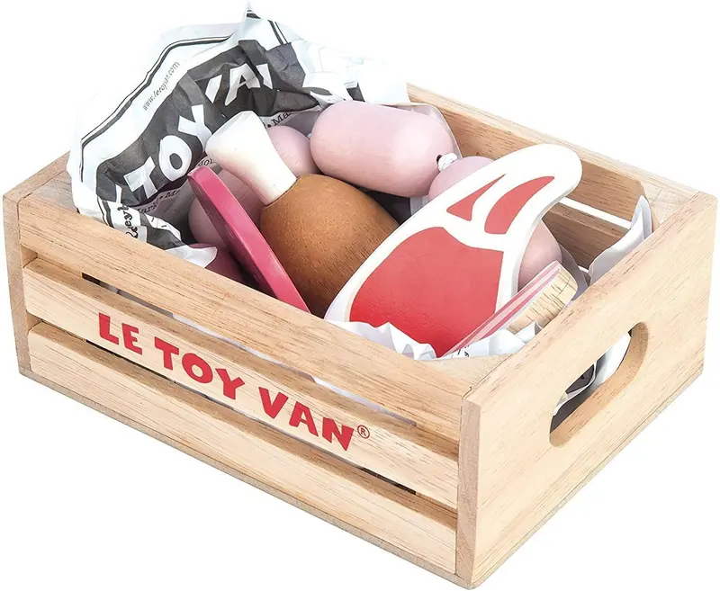 Le Toy Van Honeybee Market Wooden Meat Crate Toy 1