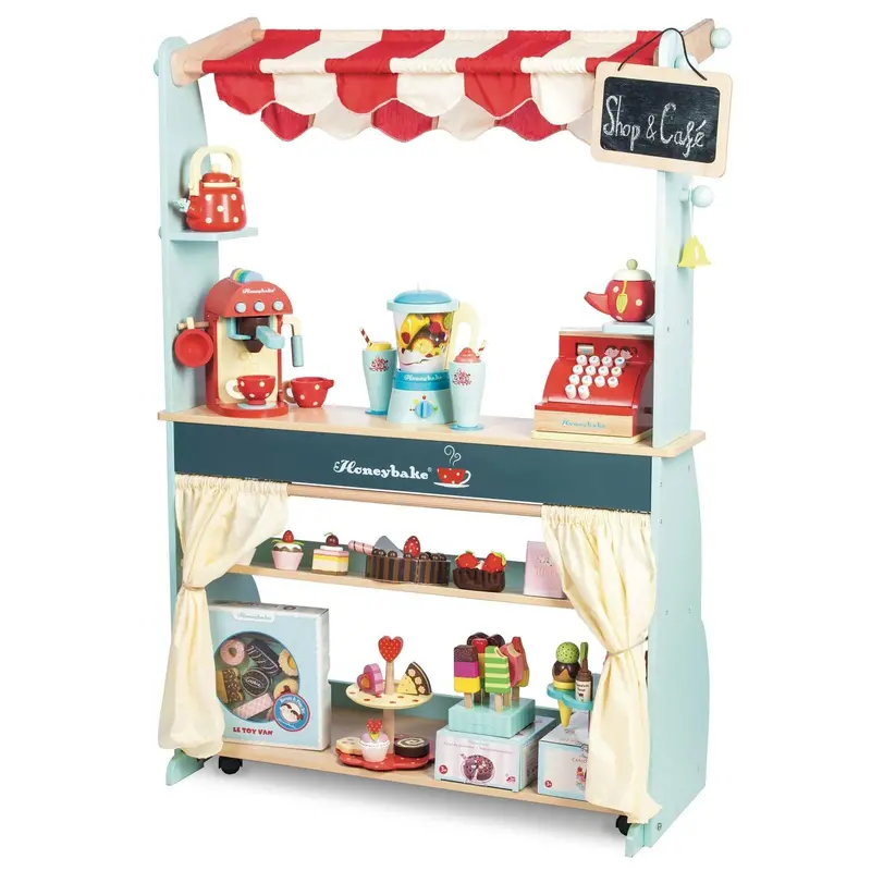 Le Toy Van Shop & Café Activity Center – Wooden Role-Play Toy 1