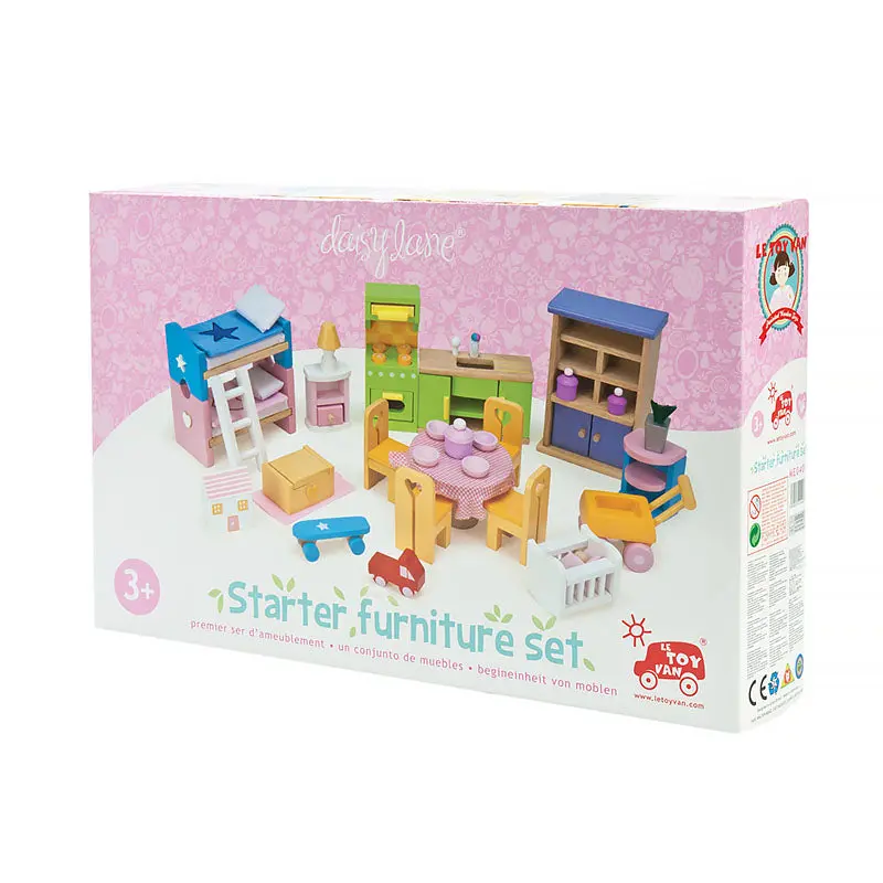 Le Toy Van Starter Furniture Set – Compact Wooden Dollhouse Essentials 1