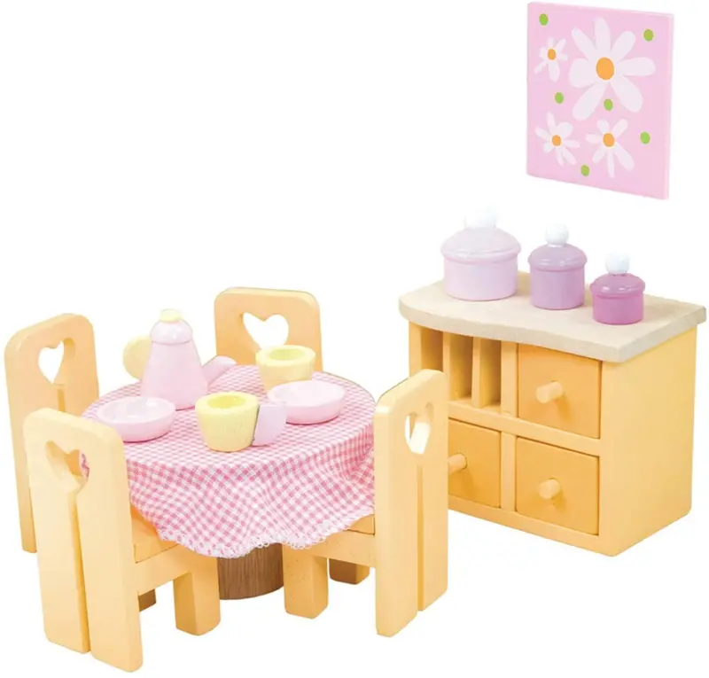 Le Toy Van Sugarplum Dining Room – Wooden Dollhouse Furniture Set 1