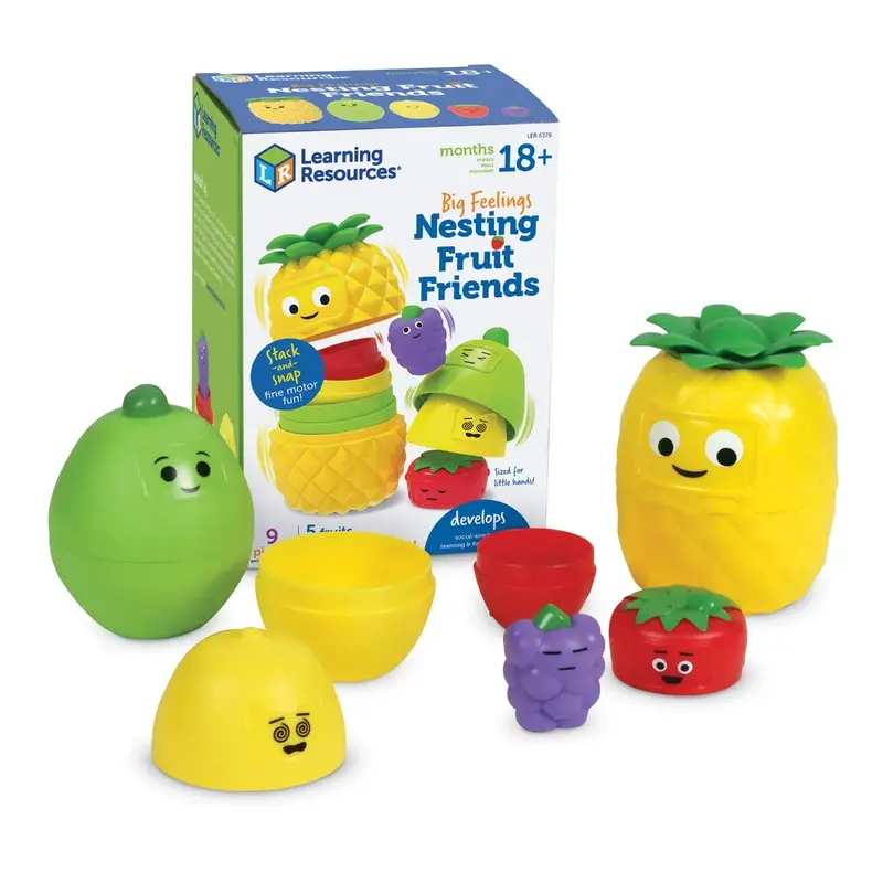 Learning Resources Big Feelings Nesting Fruit Friends Emotional Learning Set 1