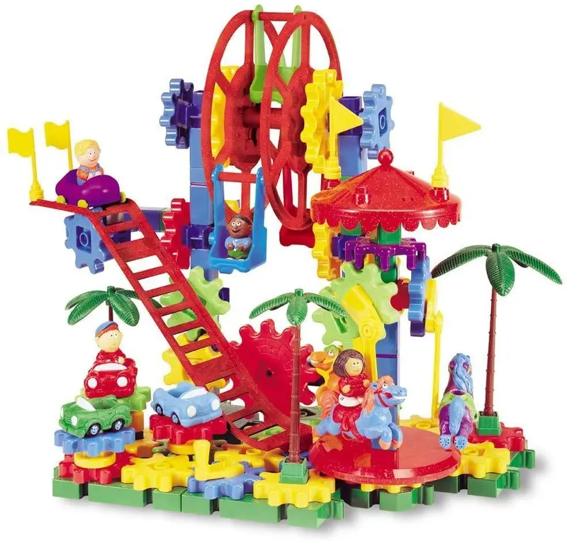 Learning Resources Gears! Dizzy Fun Land – Motorized Gear Playset With Spinning Action 1