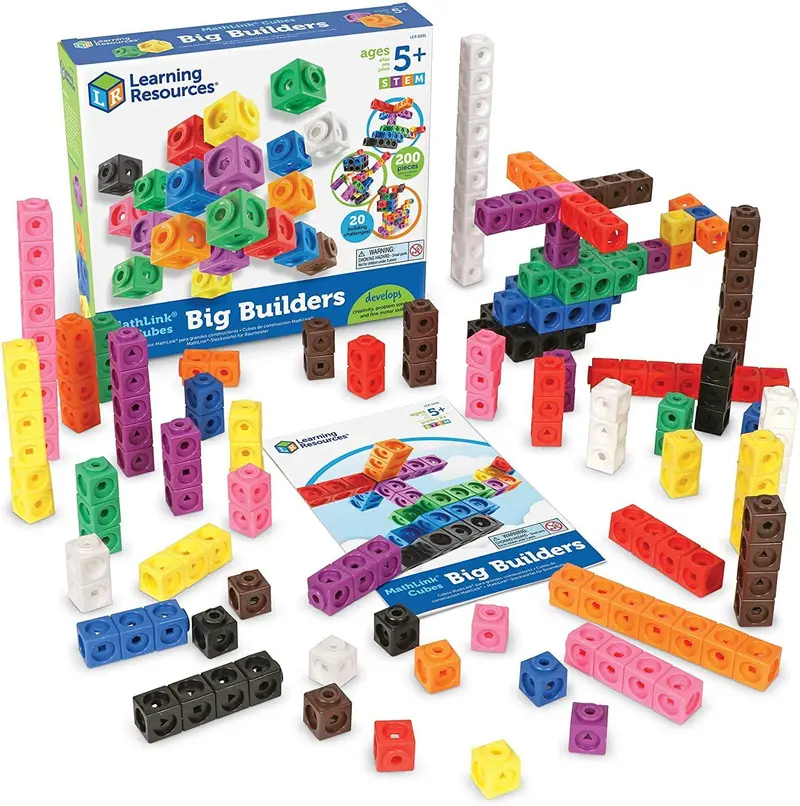 Learning Resources Mathlink Cubes Big Builders Set – Stem Learning Kit 1