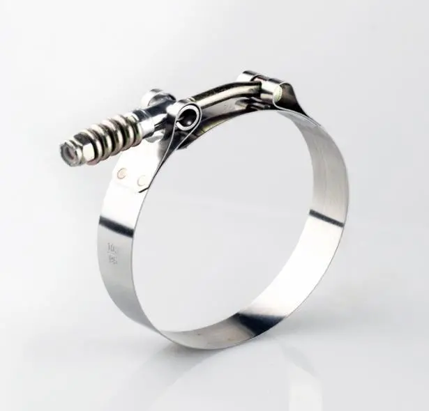 Light-Duty Spring-Loaded T-Bolt Clamp — 304 Stainless, Fits 3.000" Id Silicone (3.22–3.52" Range) 1