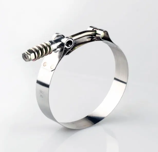 Lightweight Spring-Loaded T-Bolt Clamp – 304 Stainless, Fits 2" Id Silicone (2.25–2.55" Range) 1
