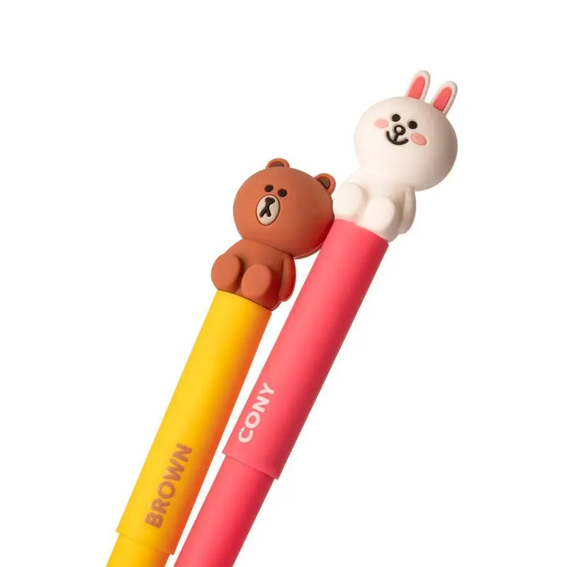 Line Friends Ballpoint Pen Featuring 3D Pop-Up Mascot Topper 1