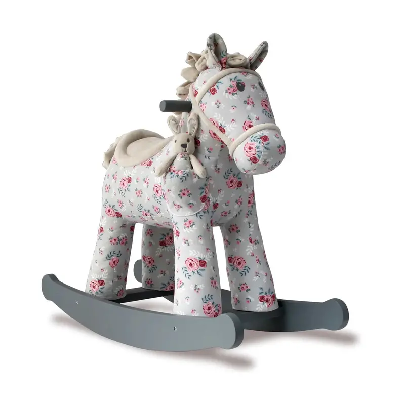 Little Bird Told Me Lily & Rose Wooden Rocking Horse 1
