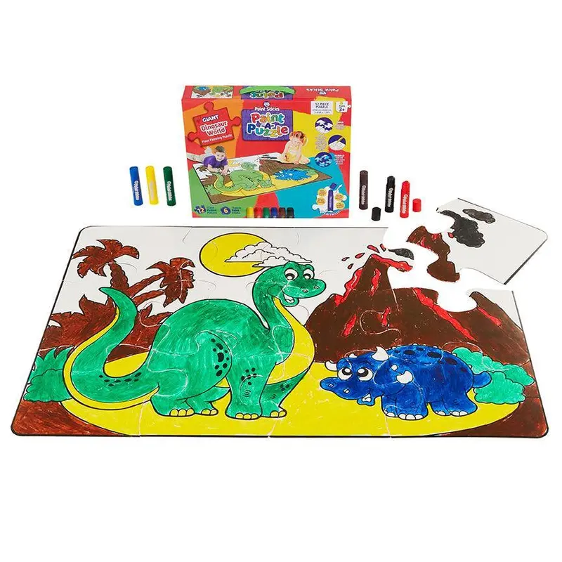 Little Brian Dinosaur World Paint-A-Puzzle Set 1