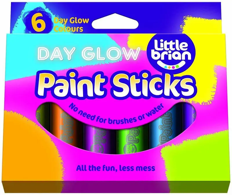 Little Brian Glow-In-The-Dark Paint Sticks – 6-Pack Art Supplies For Children 1