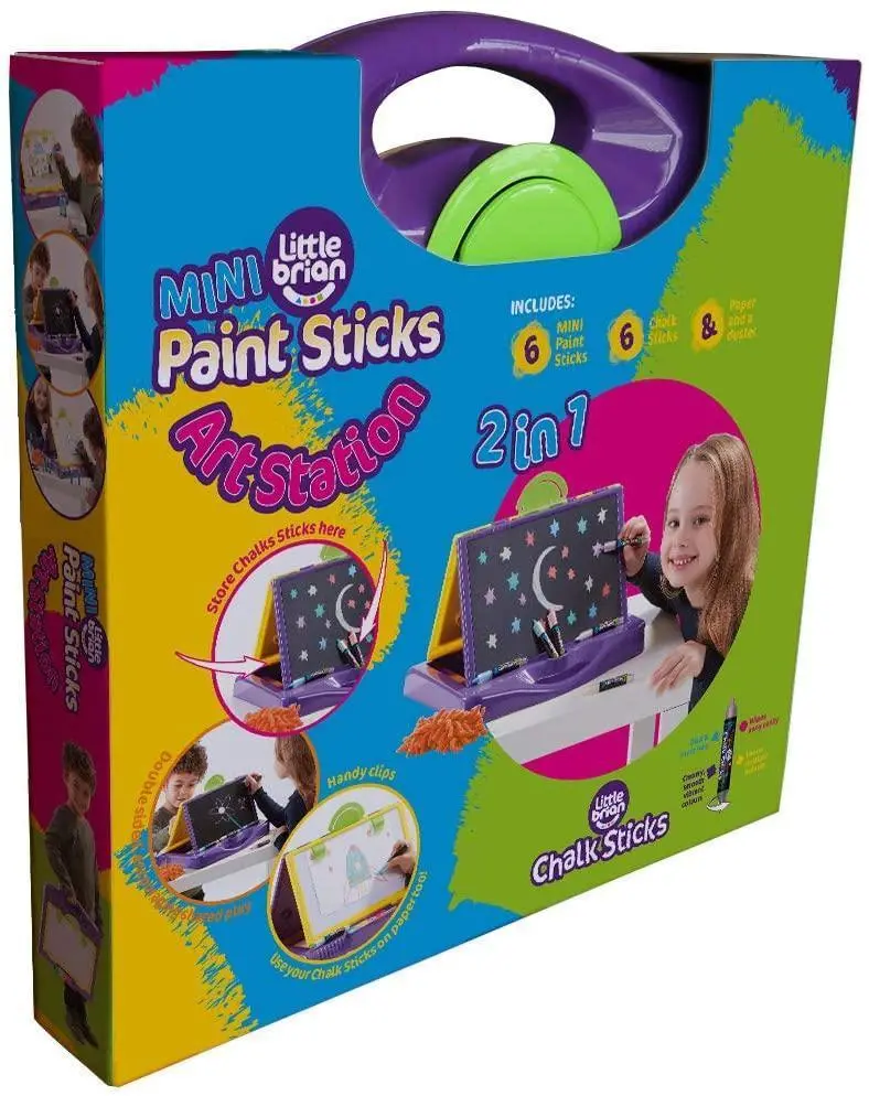 Little Brian Mini Paint Sticks 2-In-1 Art Station For On-The-Go Creativity 1