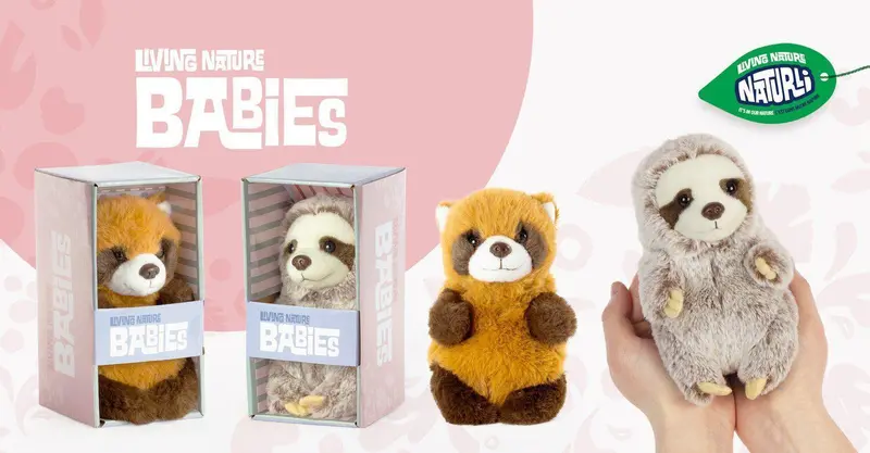 Living Nature Babies Sloth Plush Soft Toy – Eco-Friendly Stuffed Animal 1