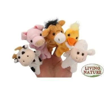 Living Nature Farm-Themed 9Cm Finger Puppet Assortment 1