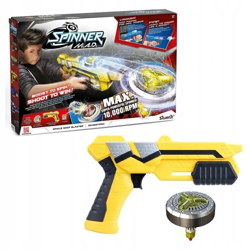 M.A.D. Spinner Single-Shot Blaster – Yellow 1