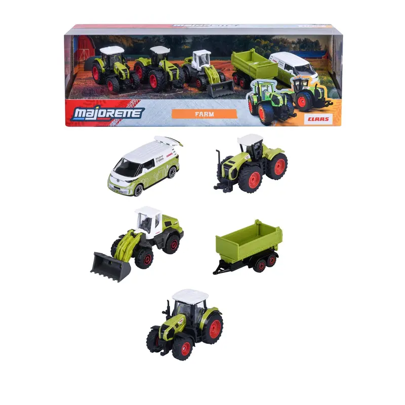 Majorette Claas Farm Vehicle Gift Pack – 5-Piece Assortment 1