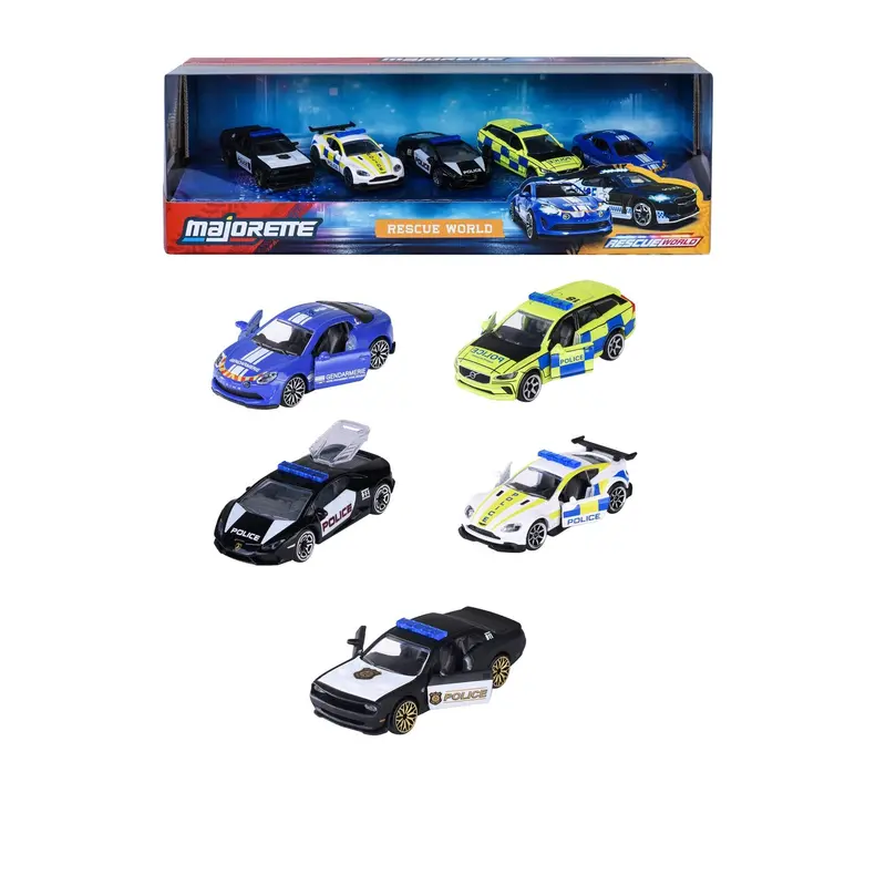 Majorette Rescue World Emergency Vehicle Gift Pack – 5-Piece 1