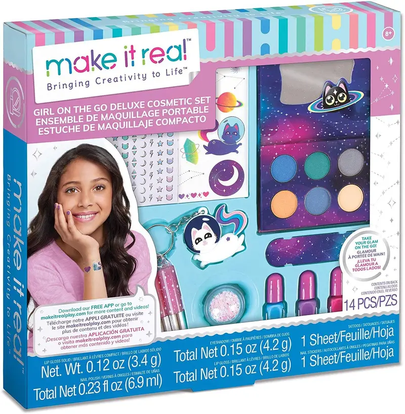 Make It Real Girl-On-The-Go Cosmetic Play Set – Pretend Beauty Collection 1