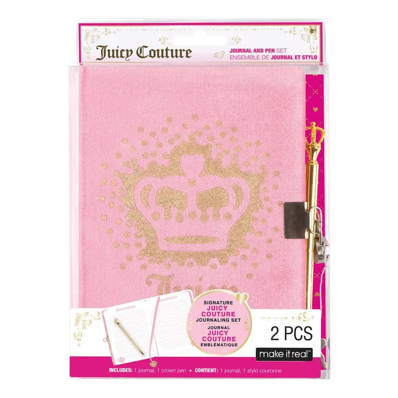 Make It Real Juicy Couture Velvet-Finish Journal & Stylish Pen 1